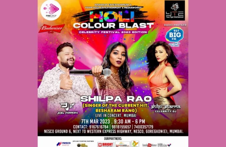 Besharam Rang Singer Shilpa Rao performing in Mumbai biggest Holi Bash at NESCO