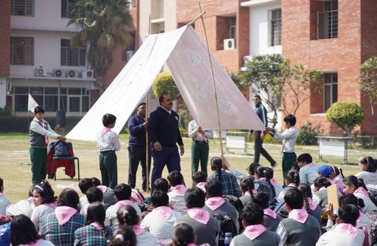 Adhyyan School Hosts Successful Four-Day Scout & Guide Camp in Collaboration with Uttar Pradesh Bharat Scout Guide Association