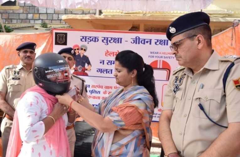 Jaipur Traffic Police and Hockey Wali Sarpanch Neeru Yadav Join Forces for Road Safety Campaign in Jaipur