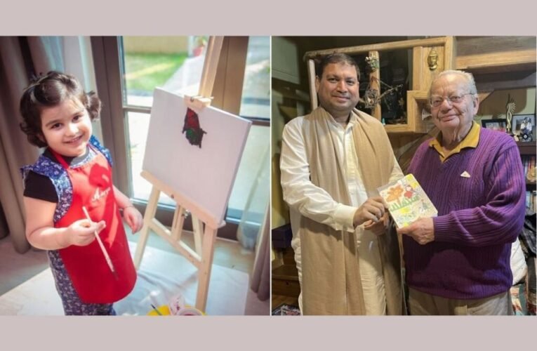 Ruskin Bond unveils creative diary designed by 6-year-old Aavya