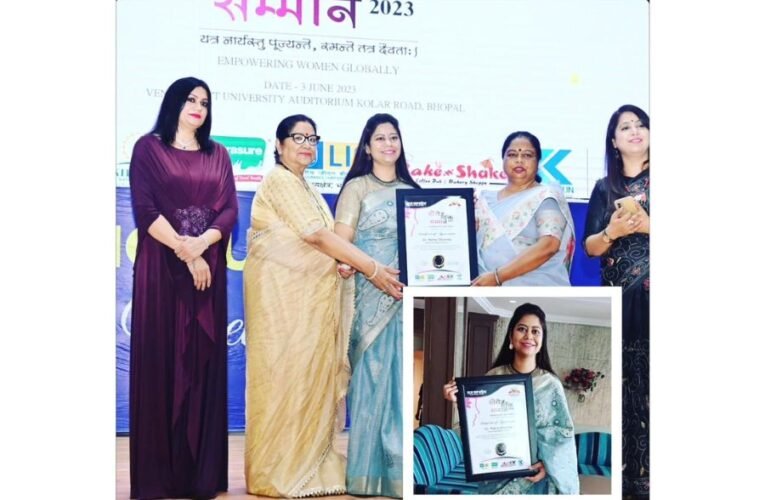 “Sheros Shakti Samman” to Dr. Neha Sharma Chowdhury