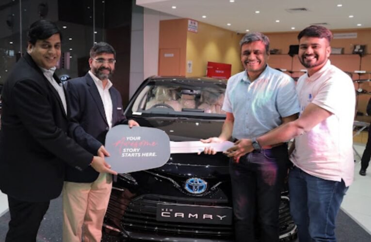 Toyota Camry, one of the world’s best-selling hybrid cars, showcased in Surat