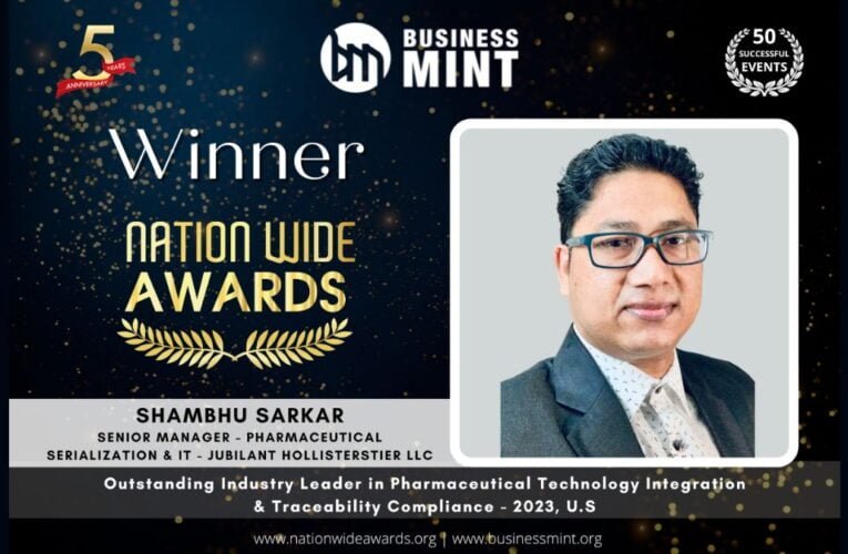 Contribution to Pharmaceutical World: Mr. Shambhu Sarkar was awarded as Outstanding Industry Leader by Business Mint Nationwide Awards