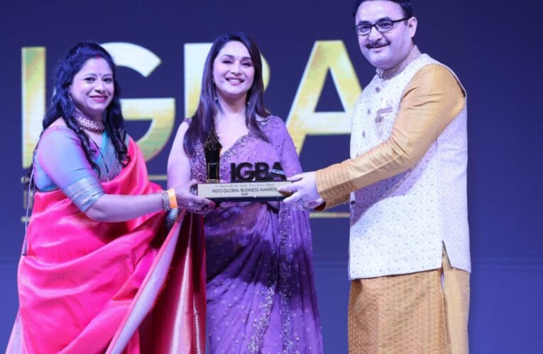 Recognition for excellence: Madhuri Dixit Honors Parmanu Defence with Indo Global Award