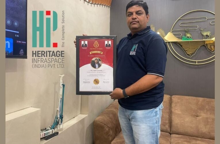 Gagan Goswami honoured with The Pride of India Award 