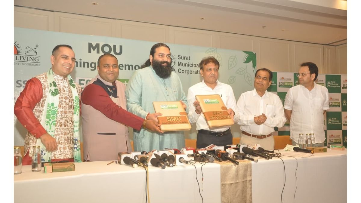 The Art of Living, SSRDP & SMC sign MoU to support the EcoKranti revolution